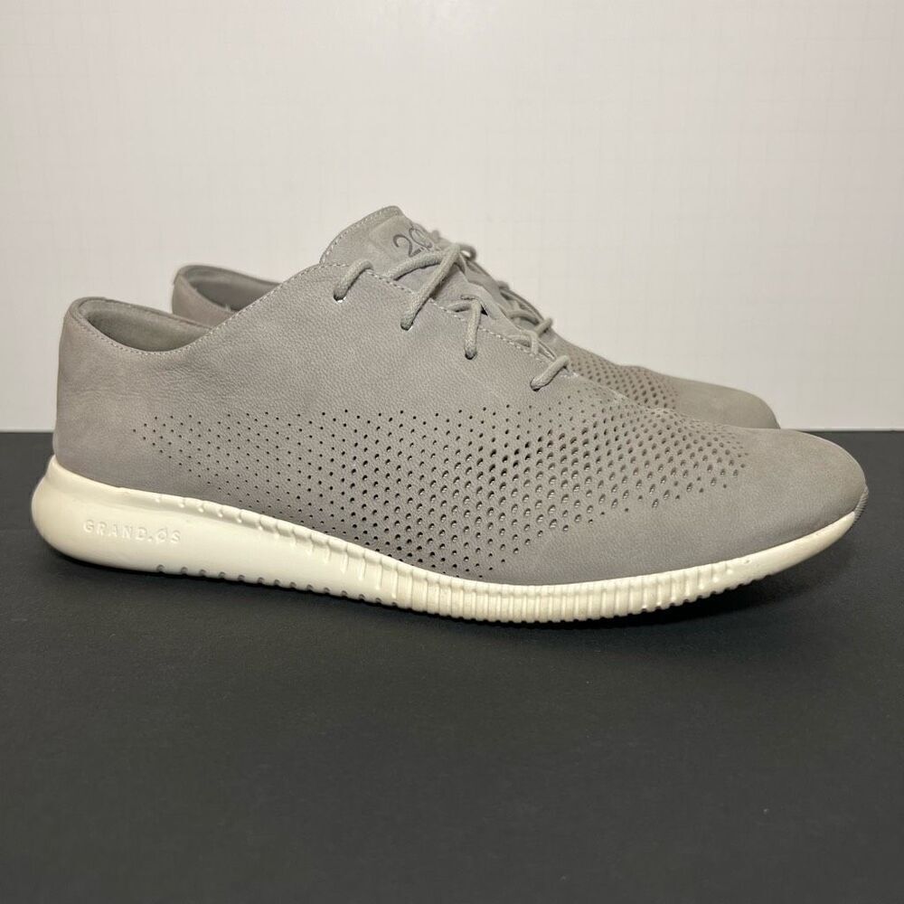 Womens COLE HAAN 2.Zerogrand Gray Oxford Shoes / Size 7.5 Medium